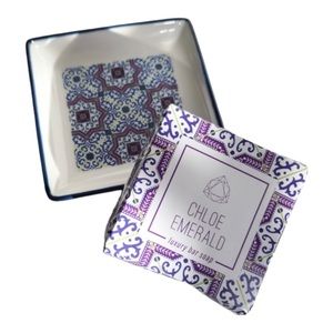 NEW - Chloe Emerald - Emery Soap Dish Set